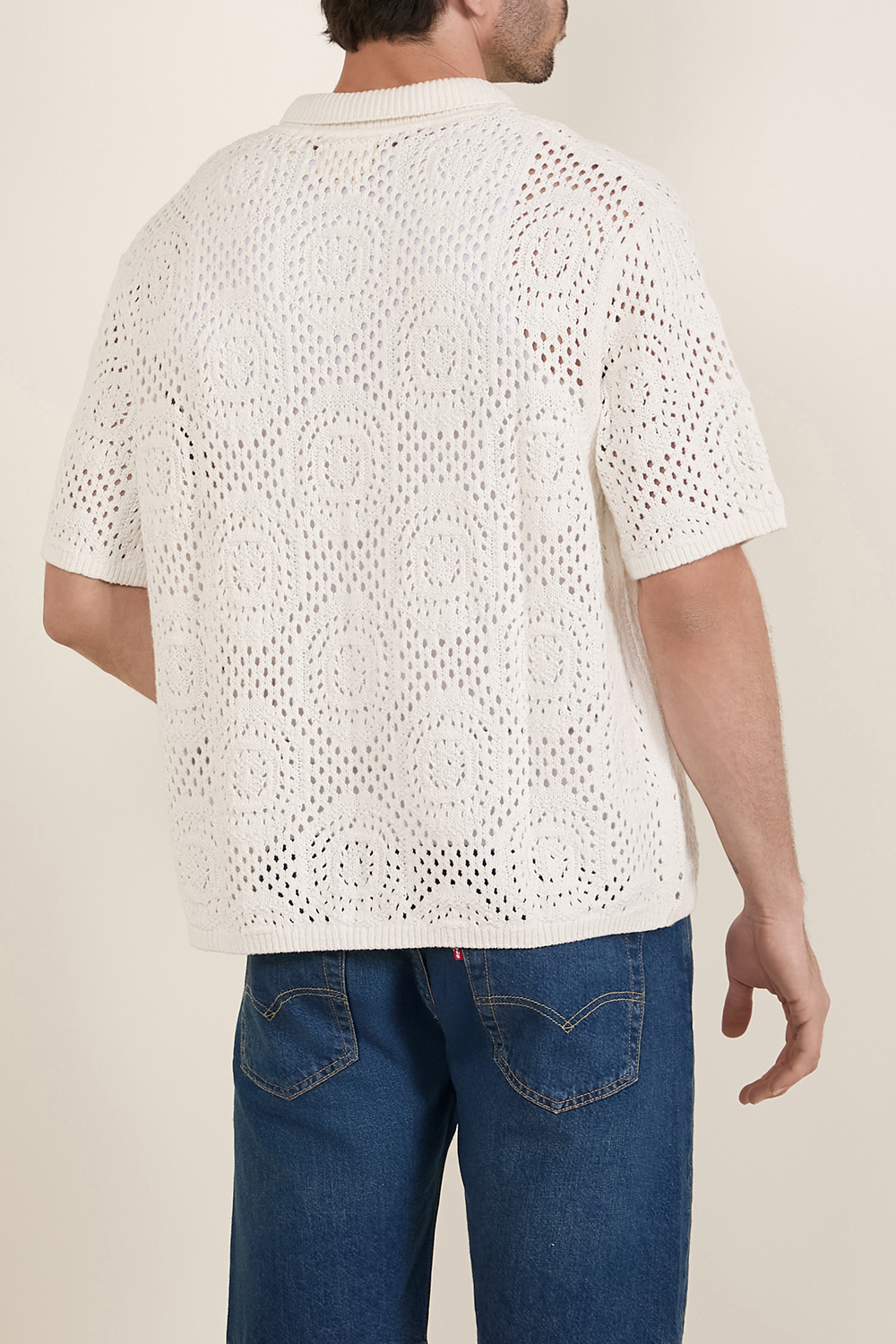 תמונת דוגמן אחורית של חולצת פולו קרושה