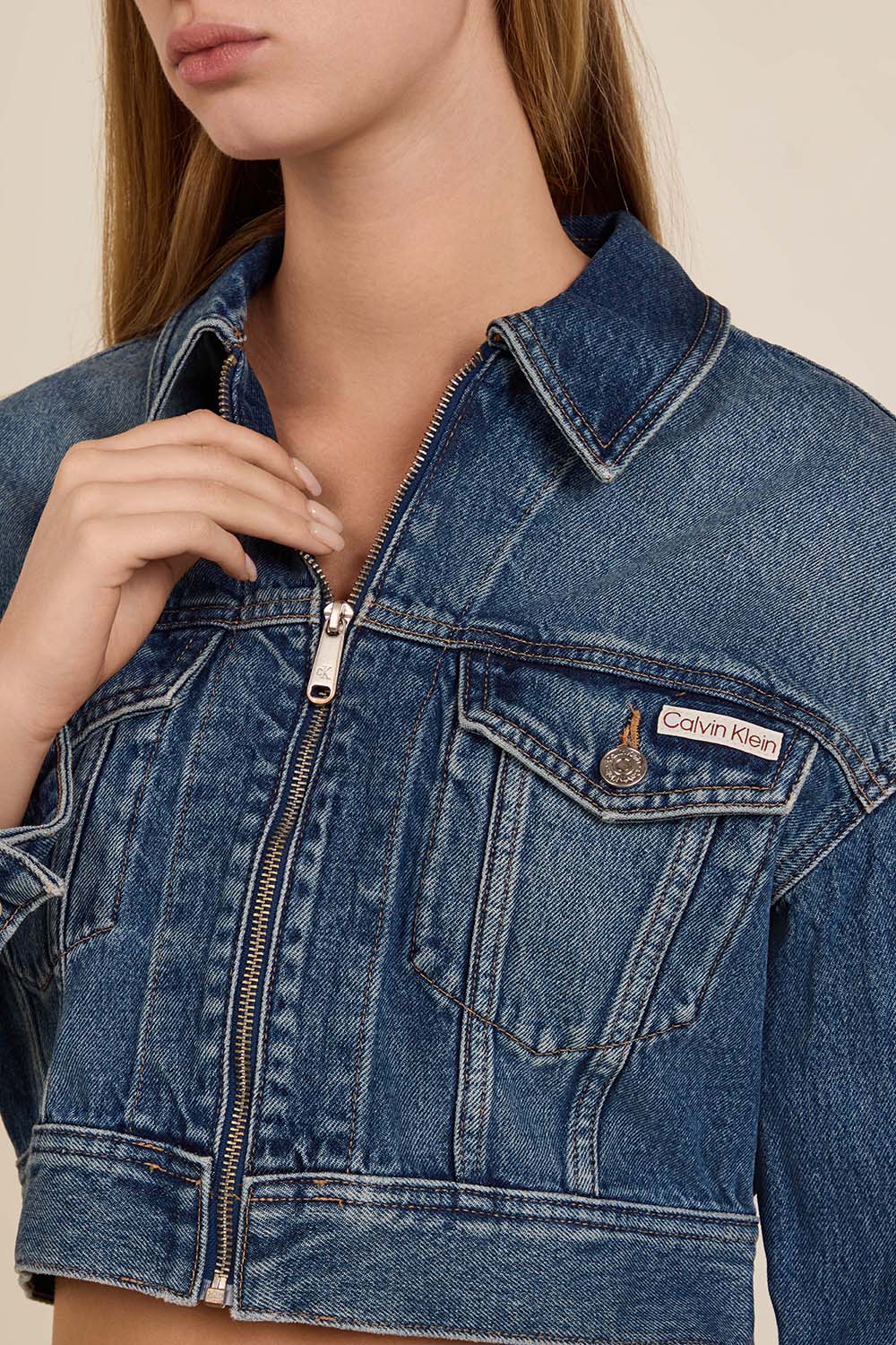 ז'קט ג'ינס קרופ