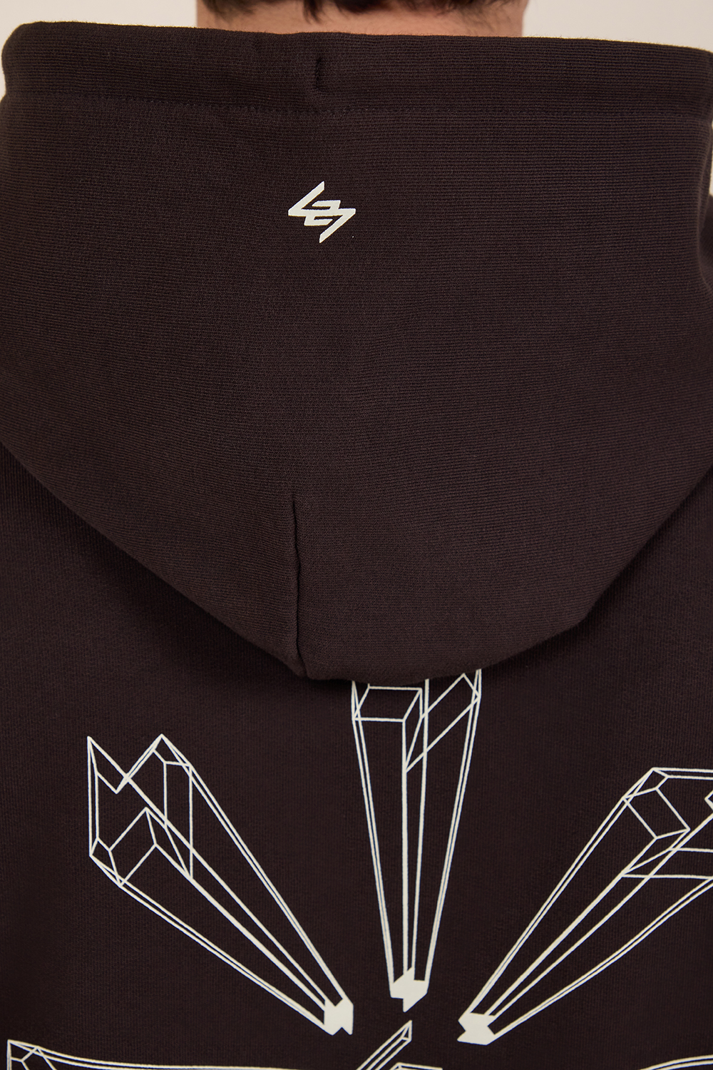 תמונת דוגמן אחורית של סווטישרט אוברסייז לאימון 247