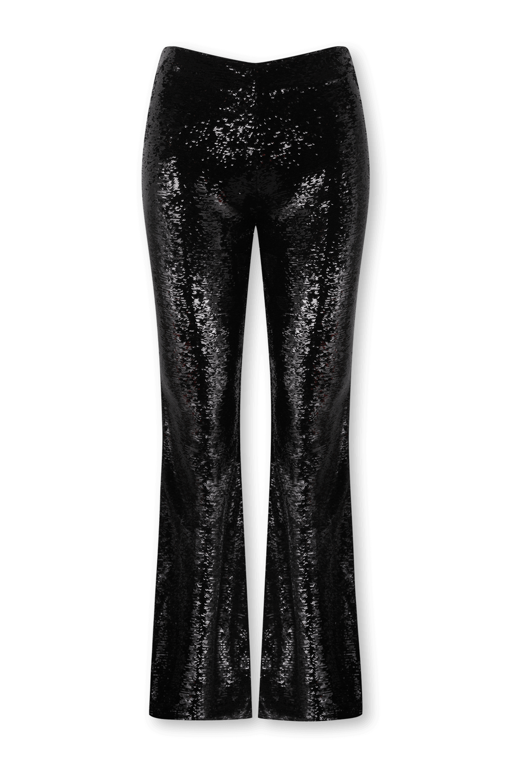 תמונה קידמית של מכנסי שרלין מתרחבים עם פייטים