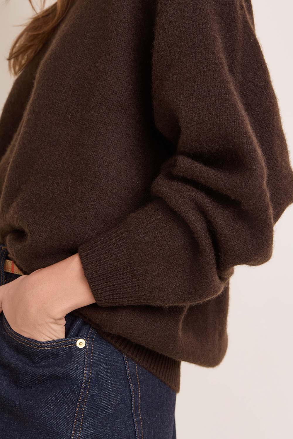 תמונת תקריב דוגמן של סריג קשמיר