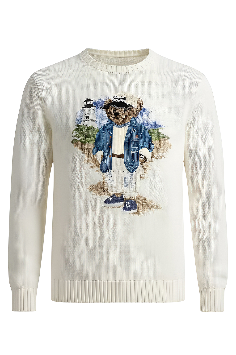 תמונה קידמית של סריג כותנה דובי פולו