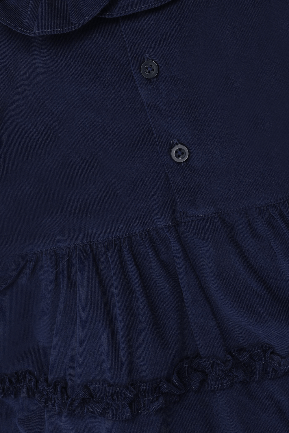 תמונה אחורית של שמלת קטיפה עם שרוולים ארוכים - גילאי 18-36 חודשים