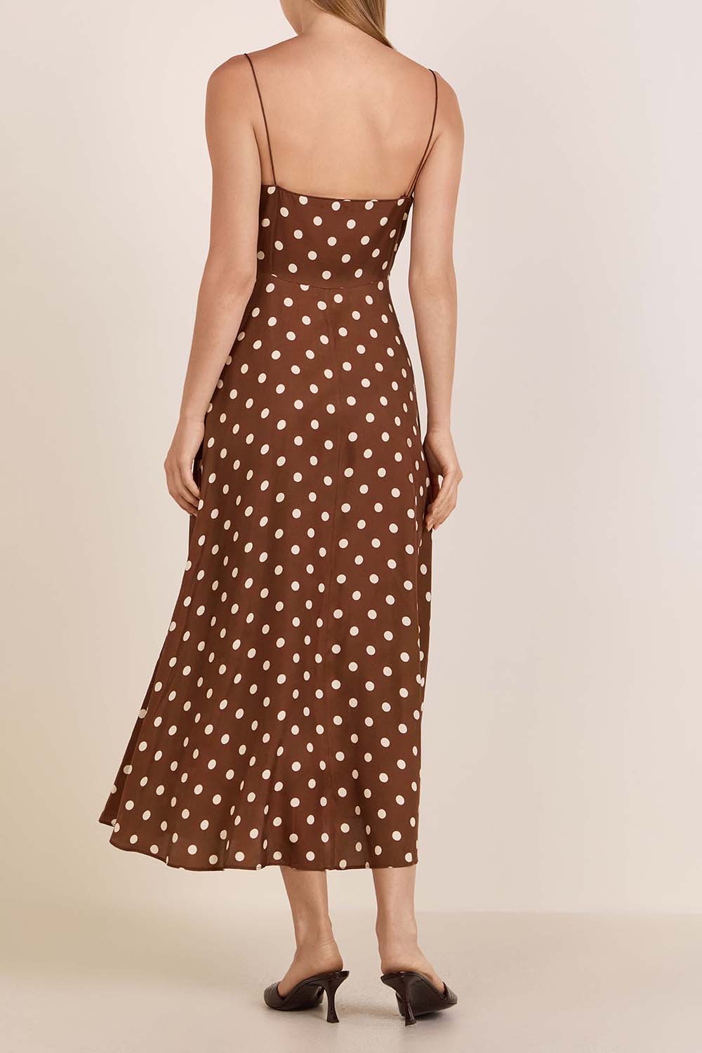 תמונת דוגמן אחורית של שמלת מקסי לוריין