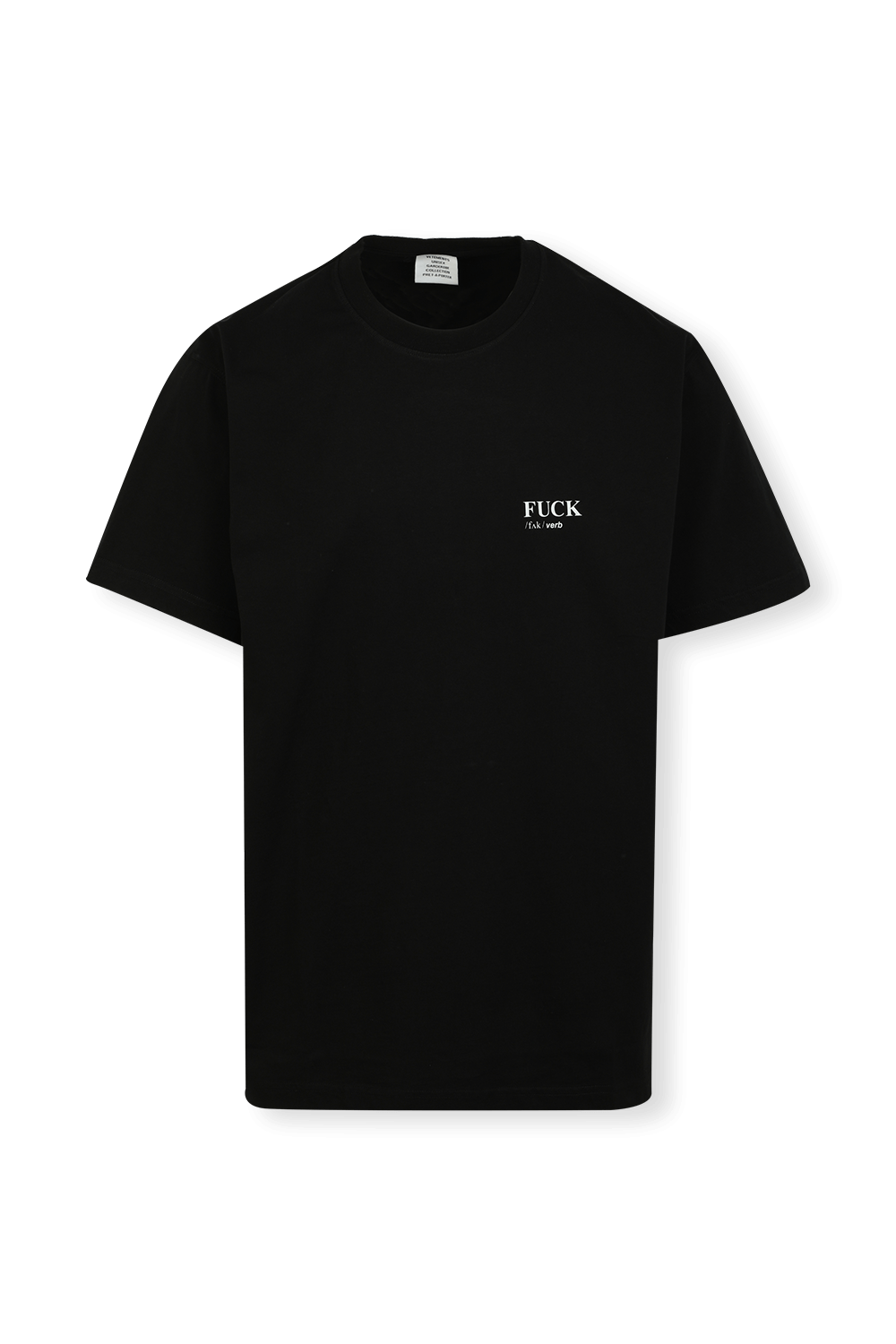תמונה קידמית של Fuck Definition Tshirt in Black