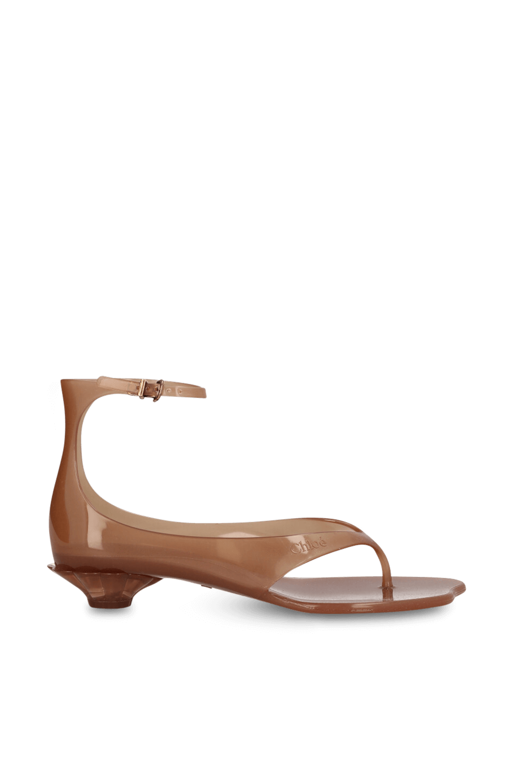 תמונה קידמית של סנדלי אצבע שקופים