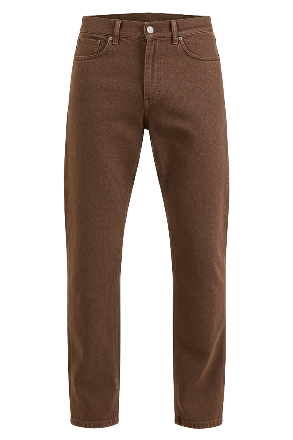 תמונה קידמית של מכנסי ג'ינס בגזרה ישרה