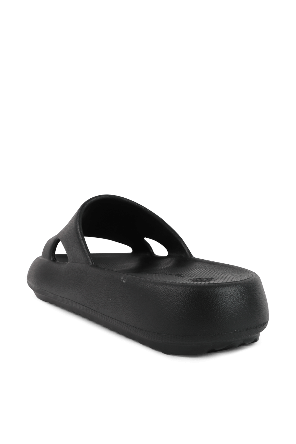 תמונה אחורית של כפכפי גומי בצבע שחור