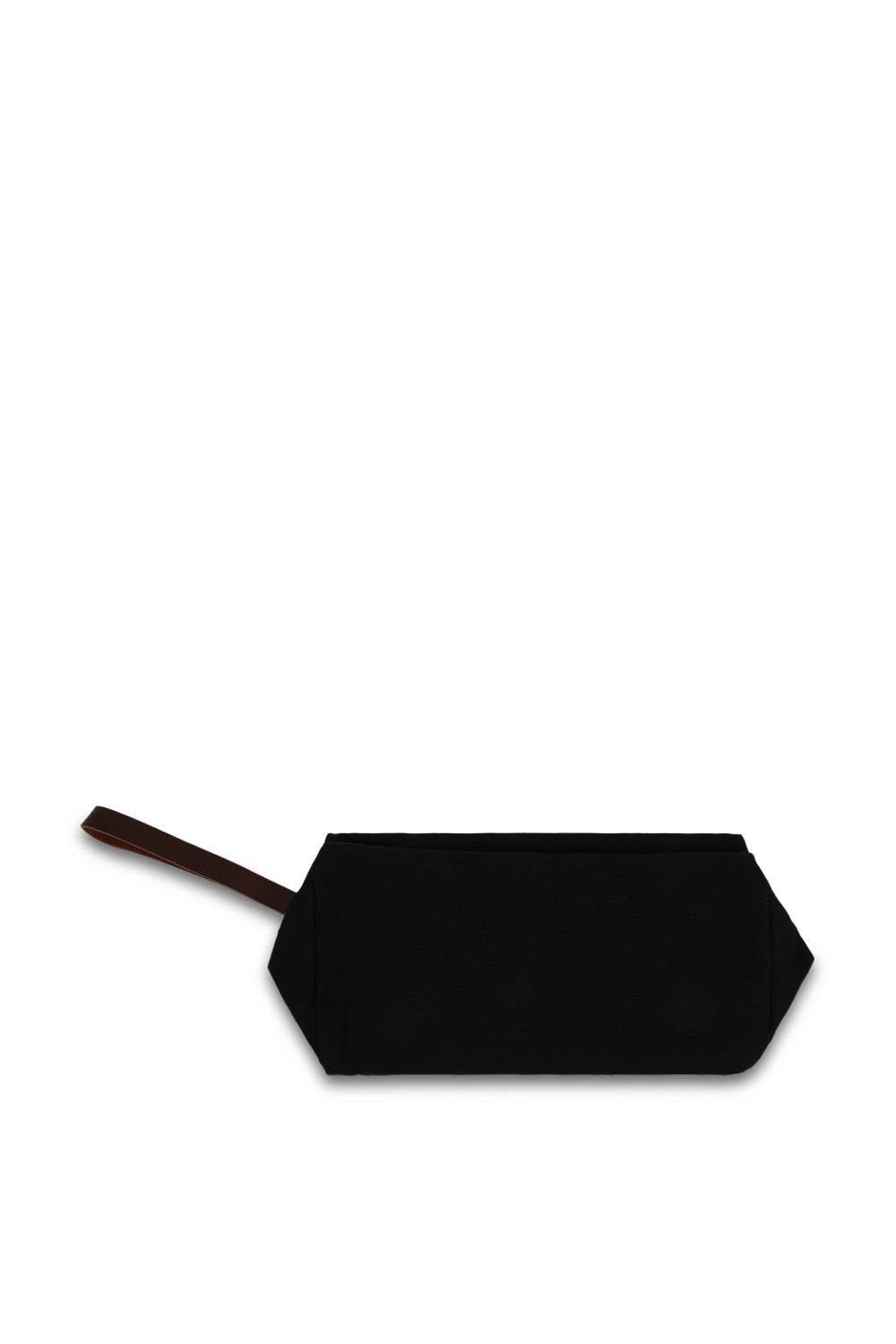 תמונה אחורית של תיק רחצה מכותנה עם לוגו רקום