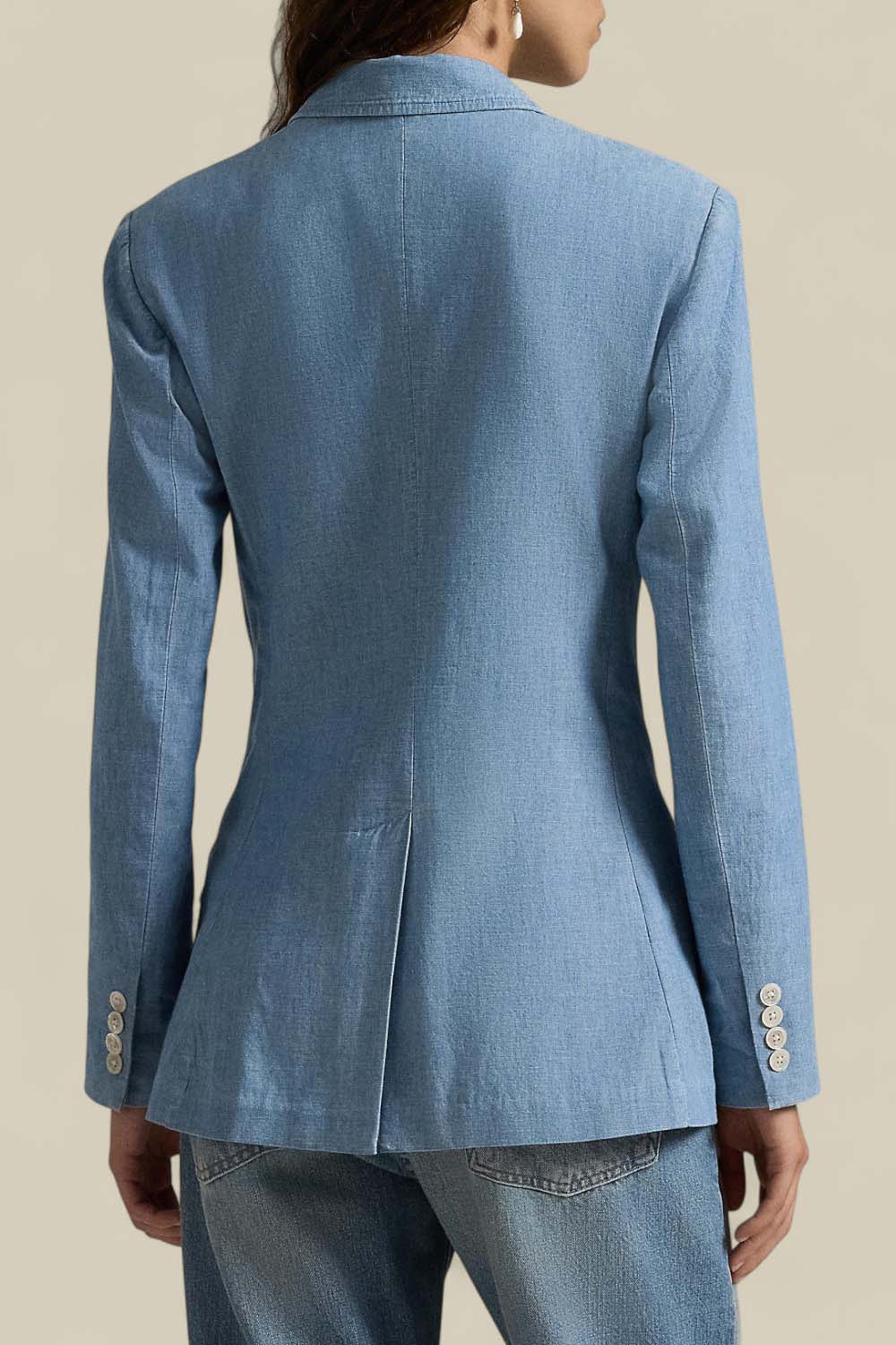 תמונת דוגמן אחורית של ז'קט כותנה