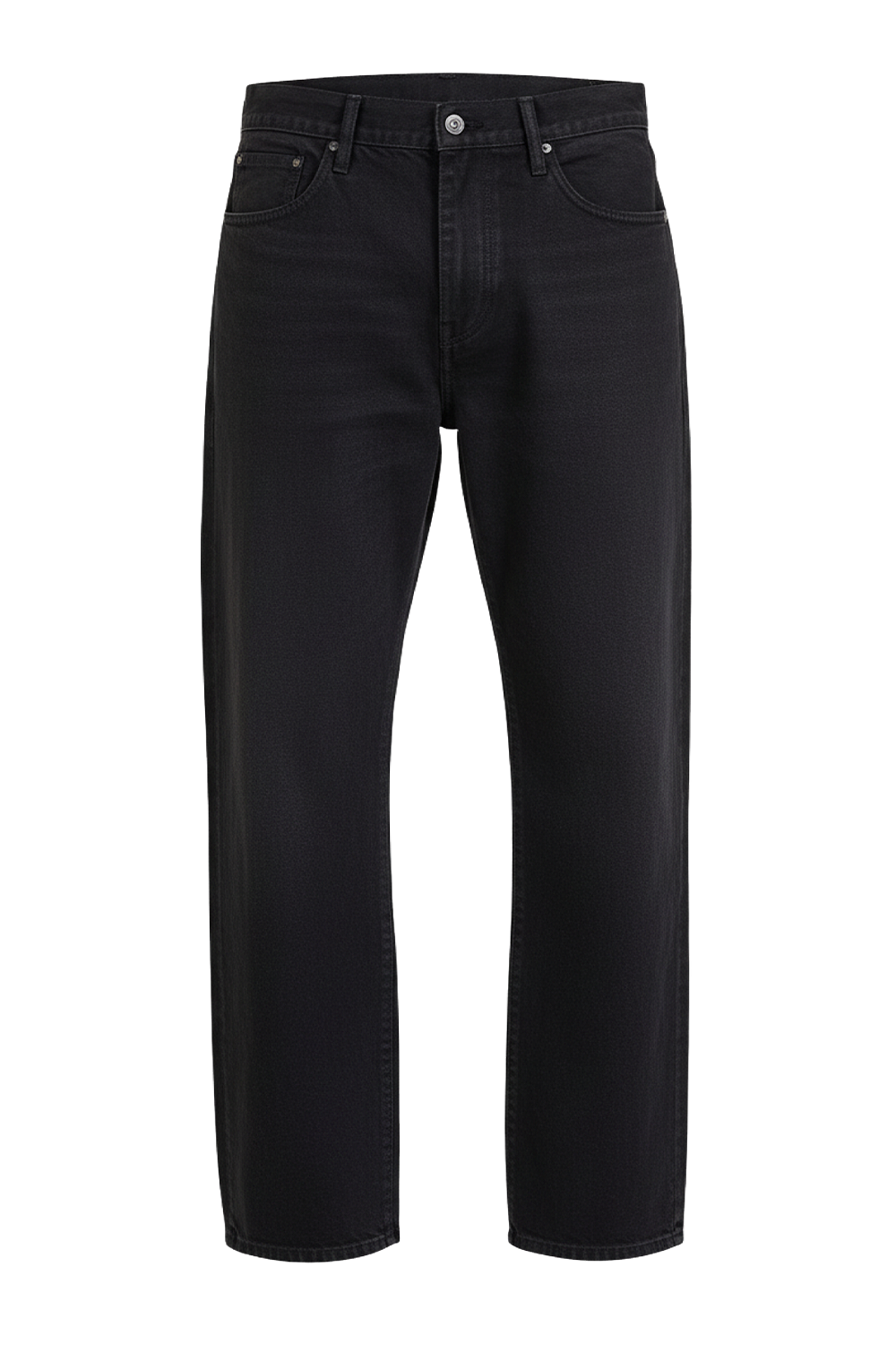 תמונה קידמית של מכנסי ג'ינס בגזרה ישרה