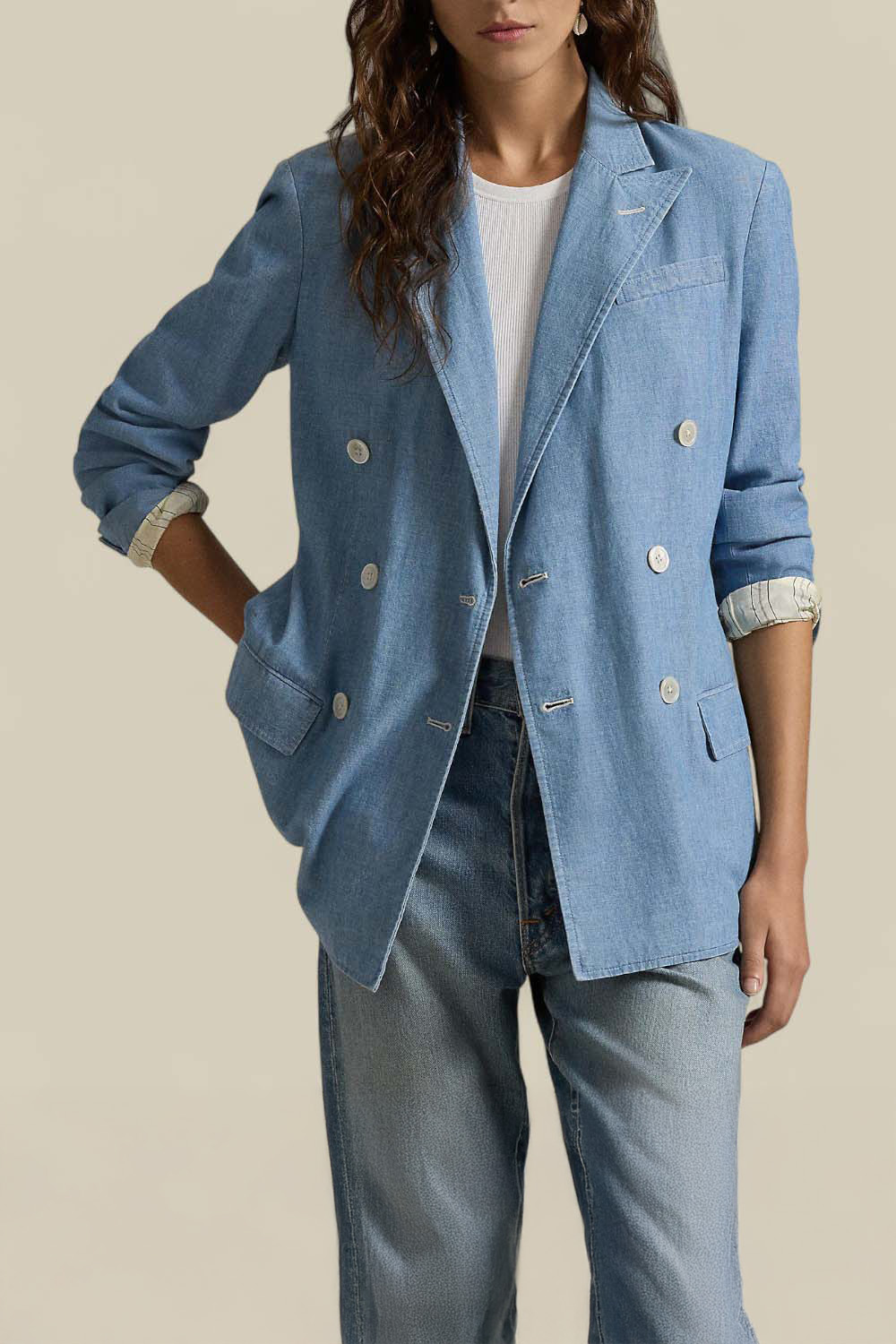 תמונת דוגמן קידמית של ז'קט כותנה