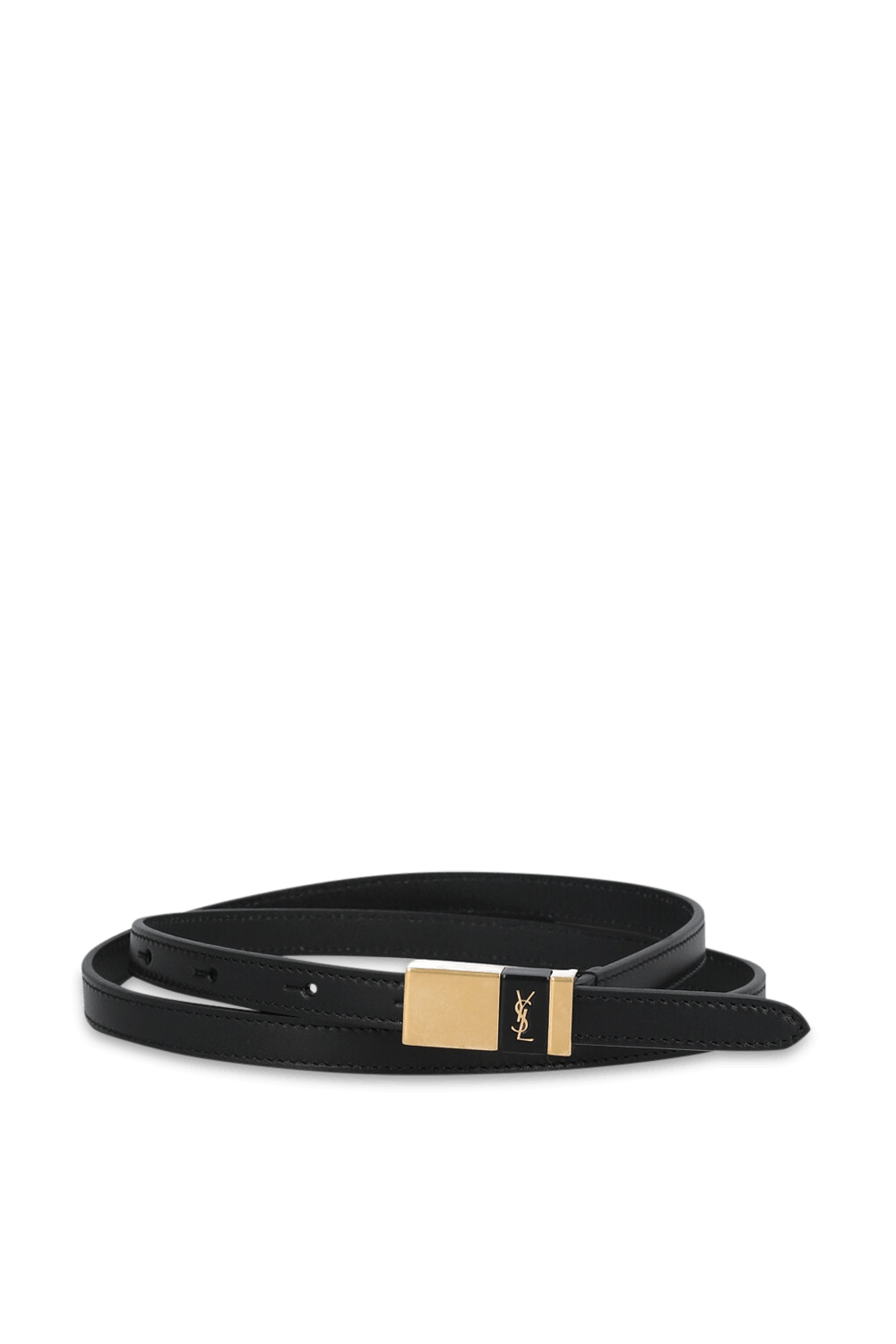 תמונה קידמית של חגורת עור דקה