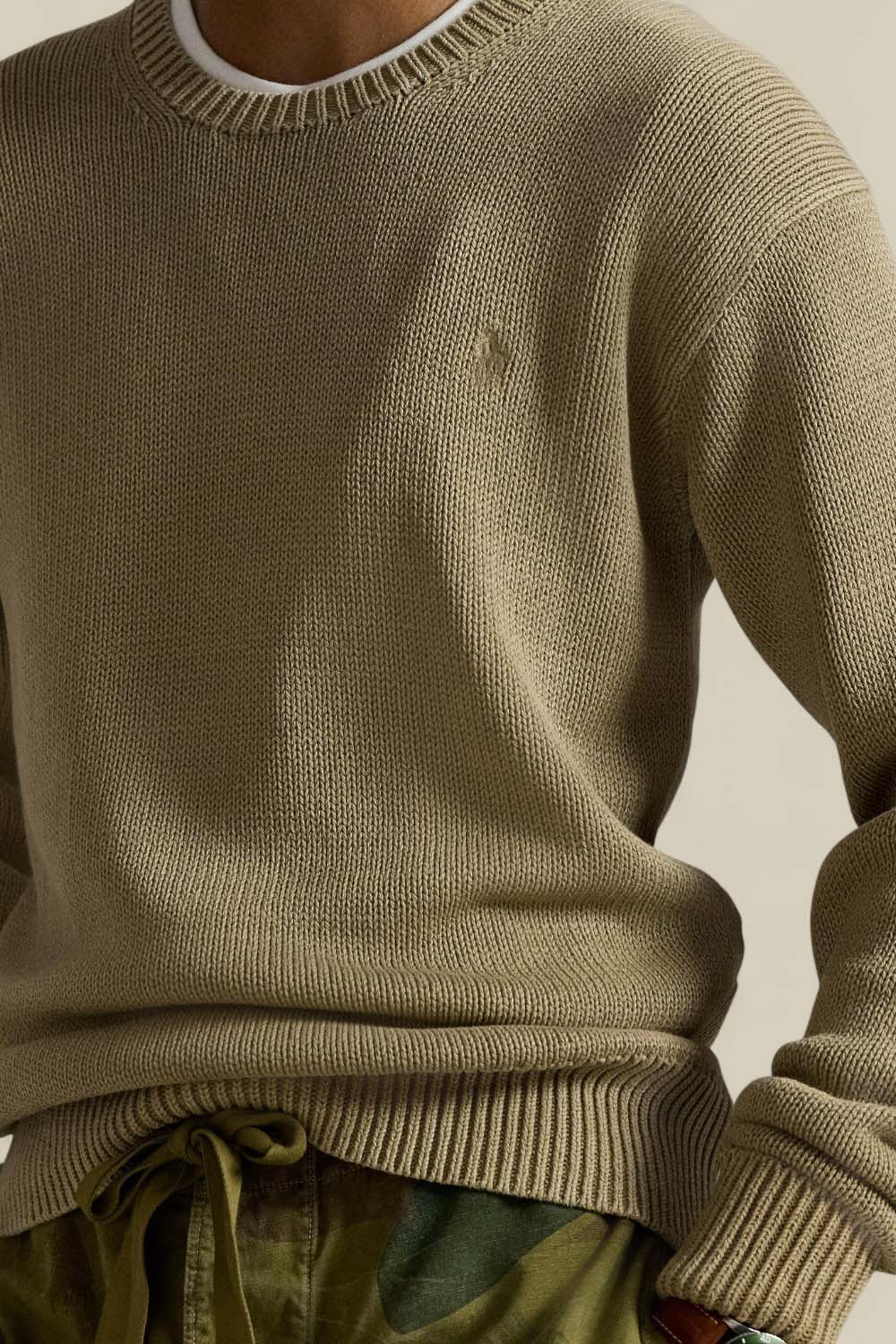 תמונת תקריב דוגמן של סריג כותנה