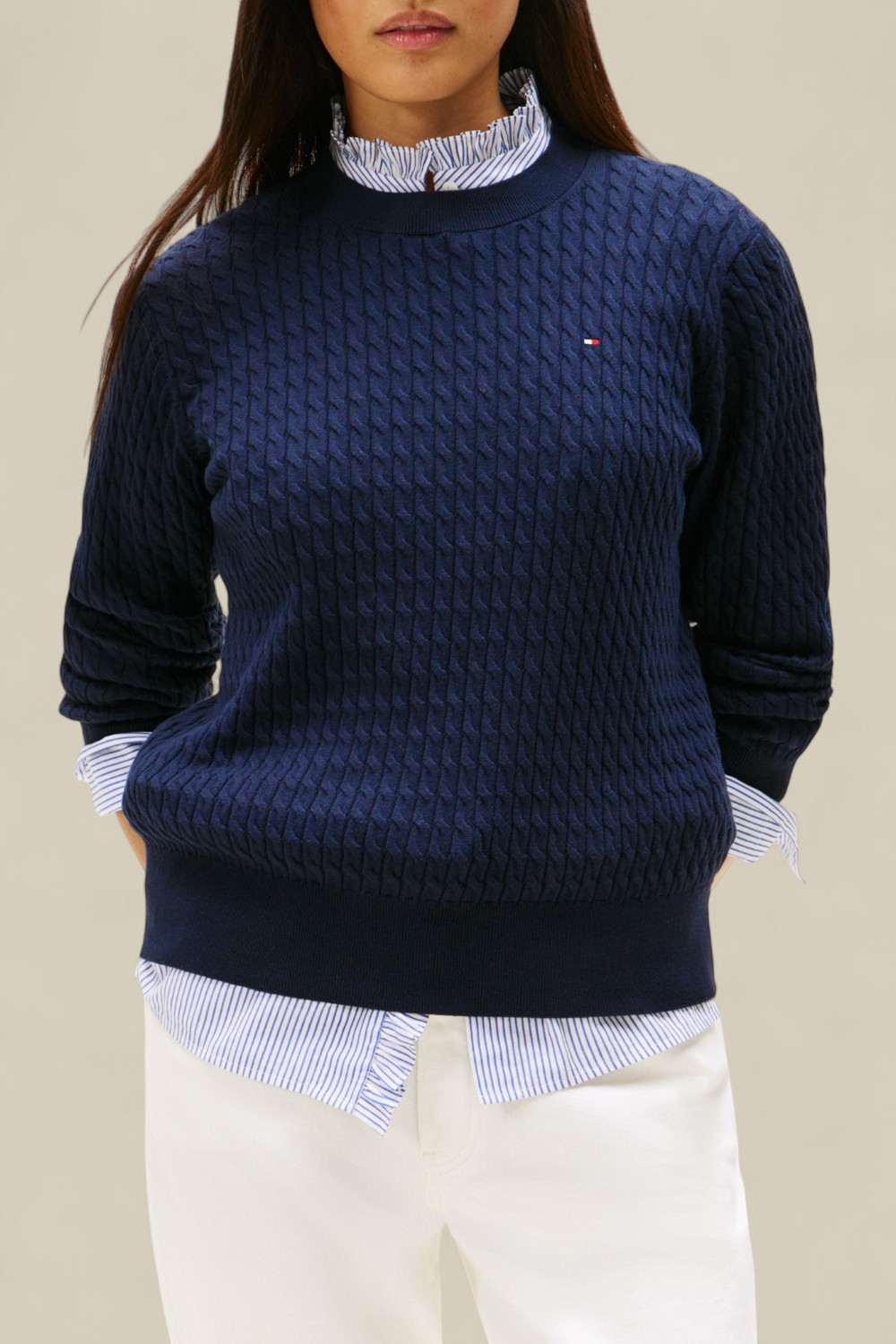 תמונת דוגמן קידמית של סריג כותנה