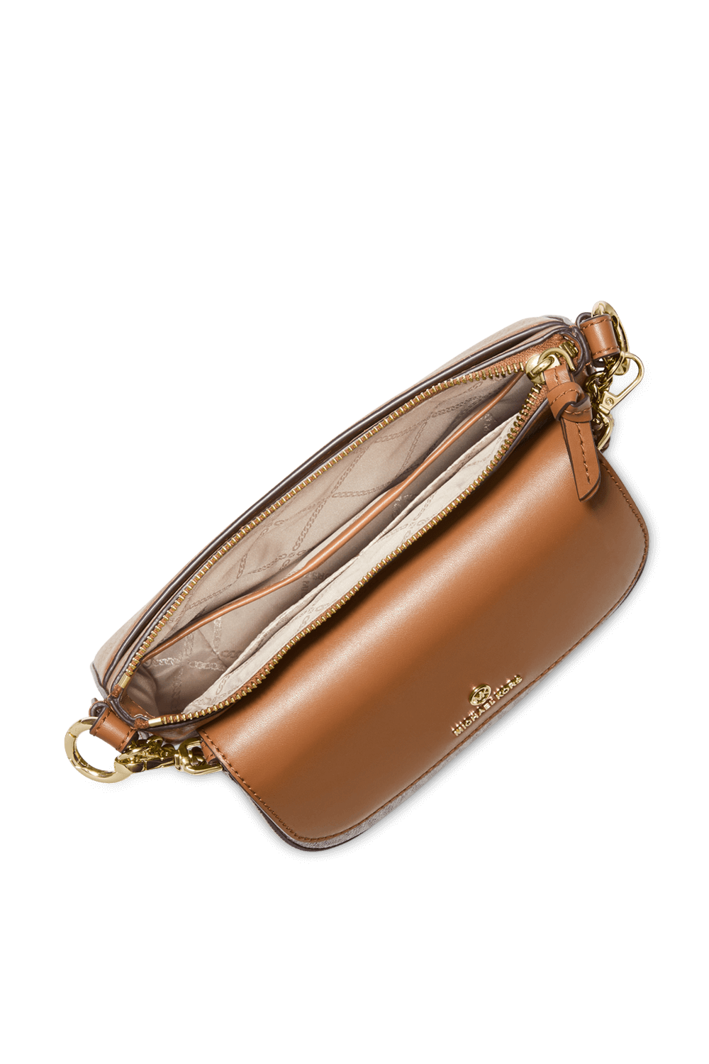 תמונת פנים של תיק מייקל מעור בצבע חום