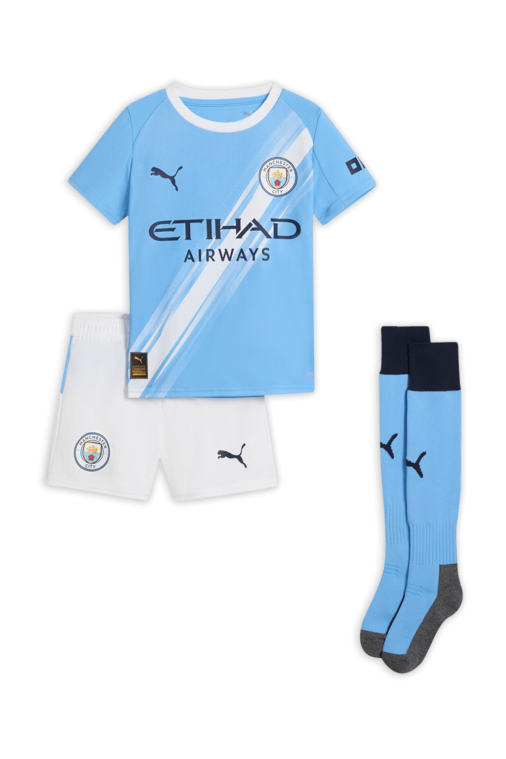 תמונה קידמית של מדי כדורגל מנצ׳סטר סיטי 2025-26 - גילאי 2-6 שנים