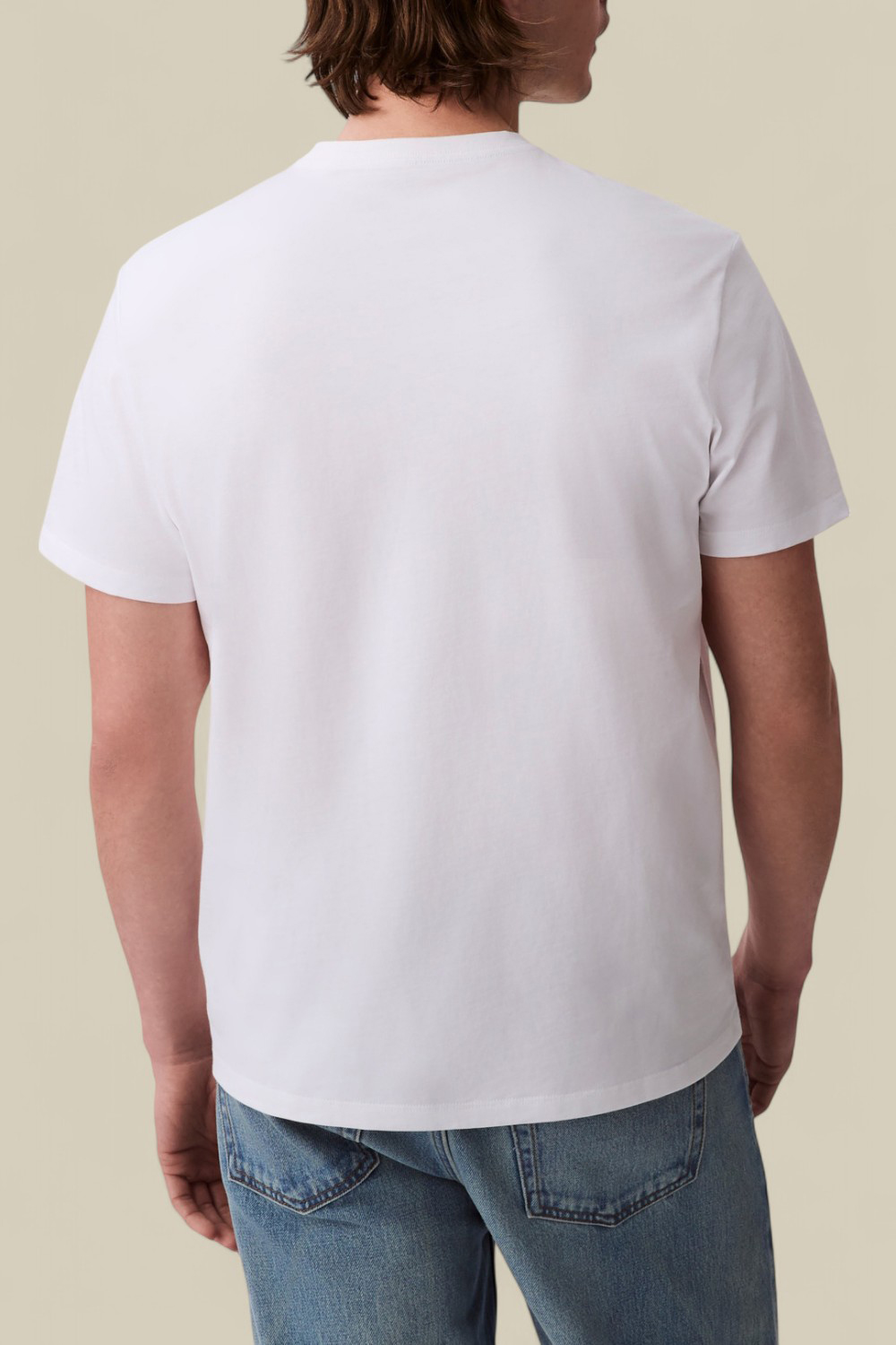 תמונת דוגמן אחורית של חולצת טי