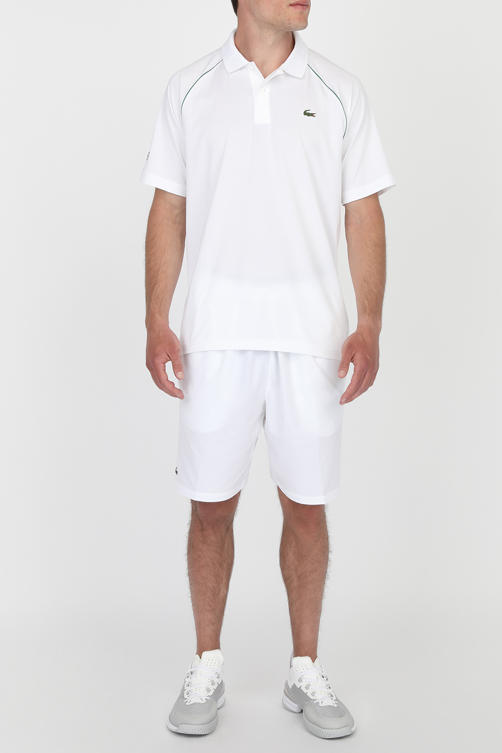 mens white lacoste shorts