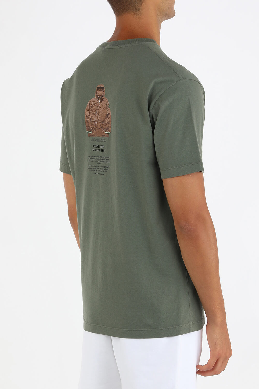 תמונת דוגמן אחורית של Stone Island Logo Classic Tshirt in Green