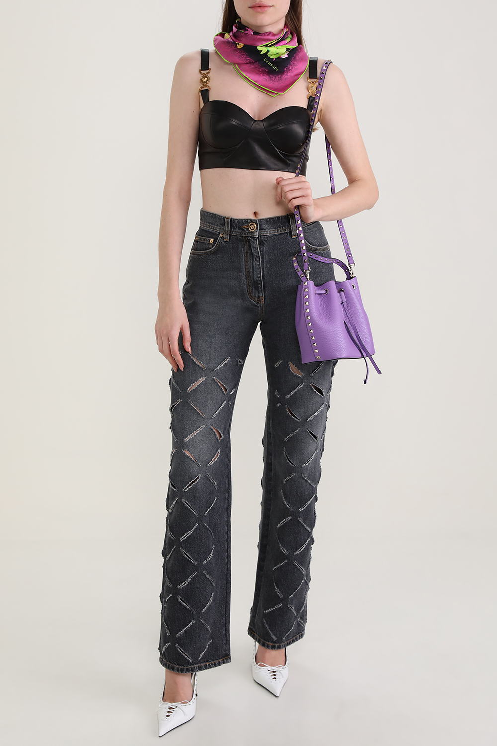 תמונת דוגמן קידמית של מטפחת ראש מדוזה ממשי