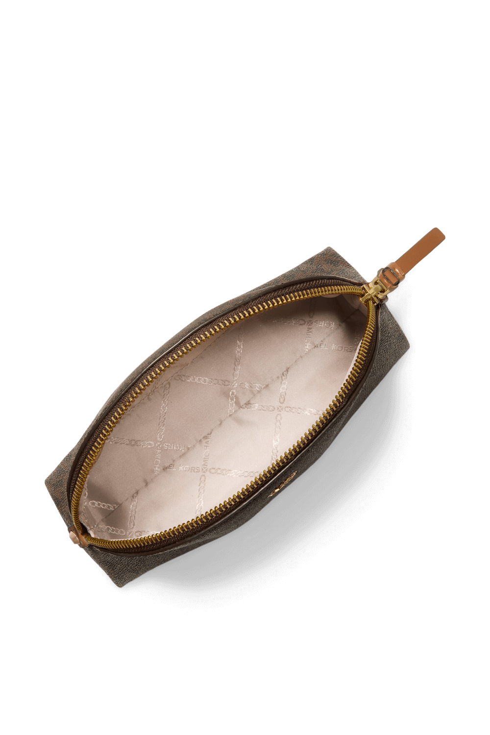 תמונה אחורית של תיק איפור מונוגרמי