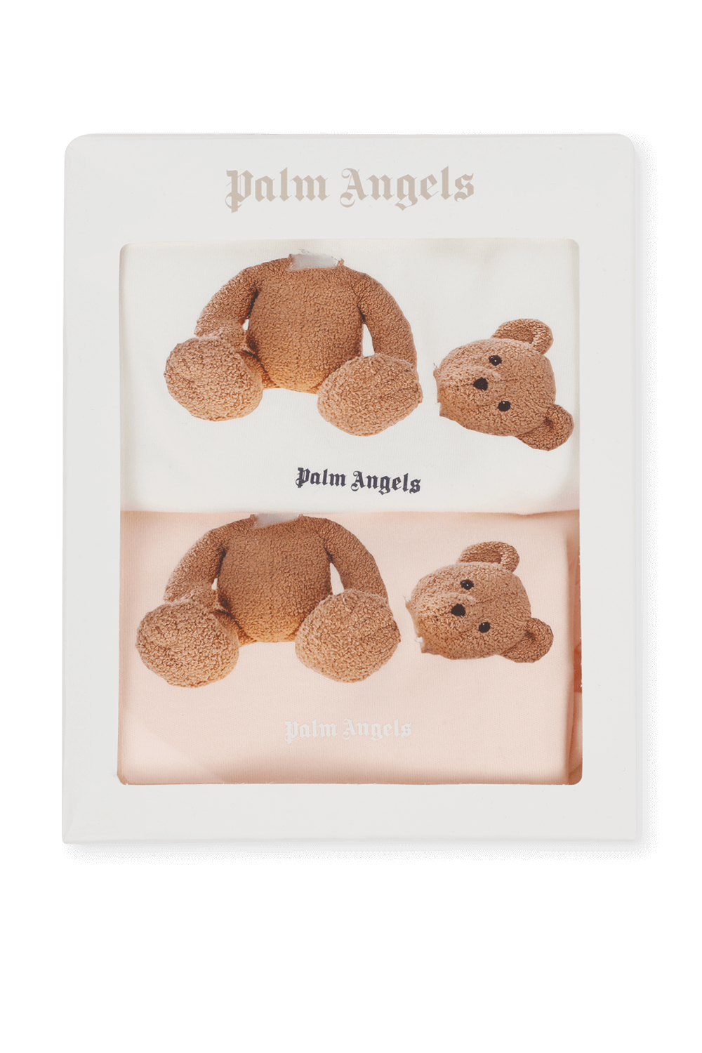 תמונה אחורית של גילאי 3-36 חודשים סט שני בגדי גוף עם הדפס דובי