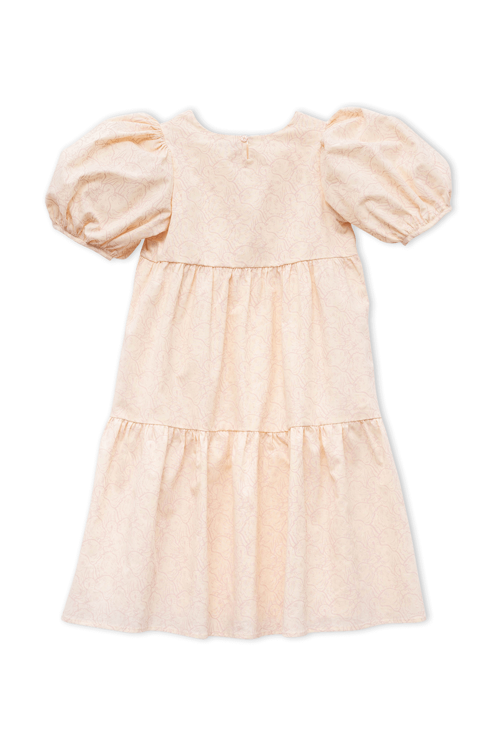 תמונה אחורית של גילאי 2-6 שמלת שכבות בהדפס חיות אול אובר