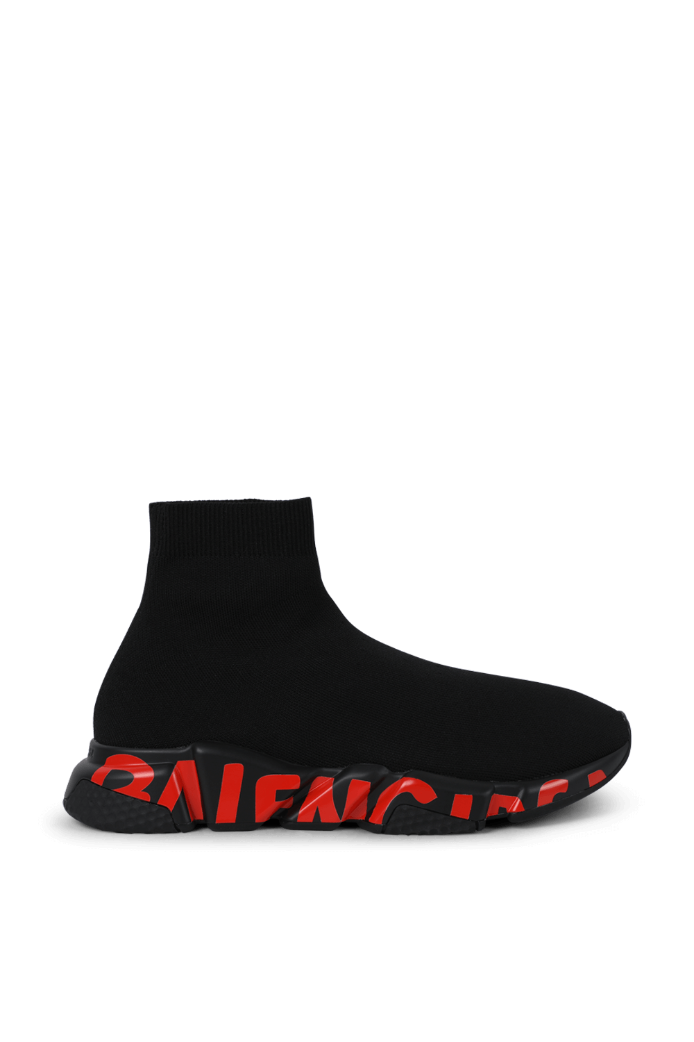 תמונה קידמית של נעלי סניקרס ספיד גרפיטי שחורות