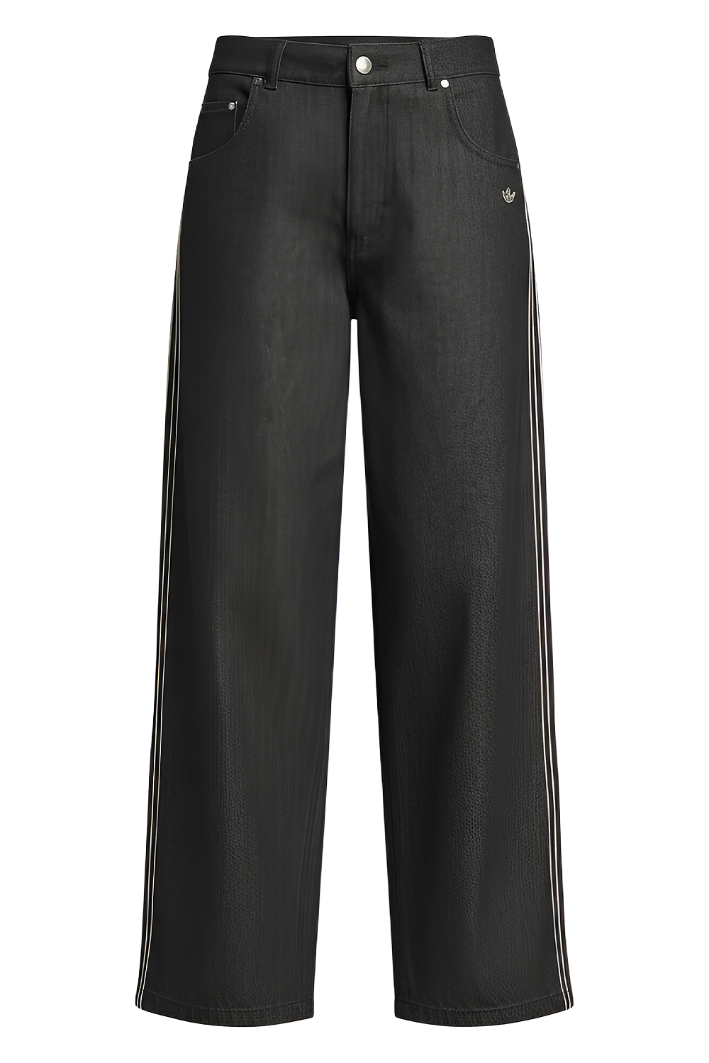 תמונה קידמית של מכנסי ג'ינס בגזרת בלון