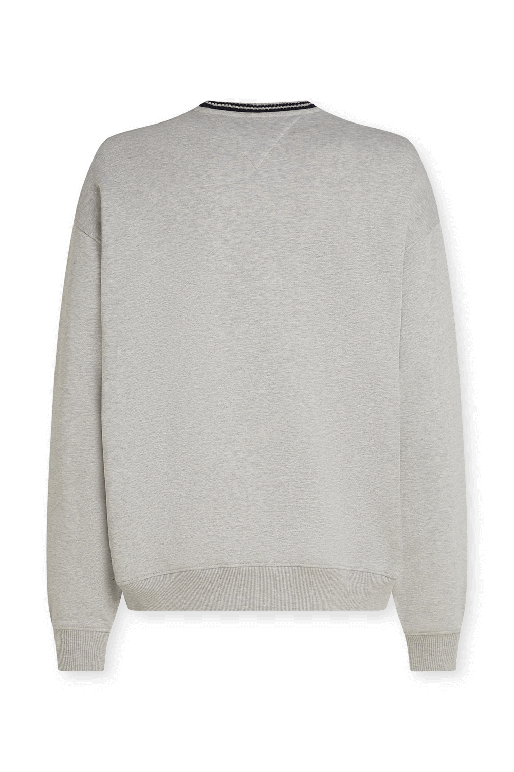 תמונה אחורית של סווטשירט עם צווארון מעוגל