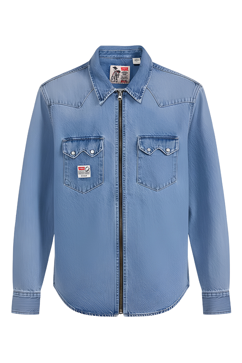 תמונה קידמית של ליוויס X צעצוע של סיפור ז'קט ג'ינס