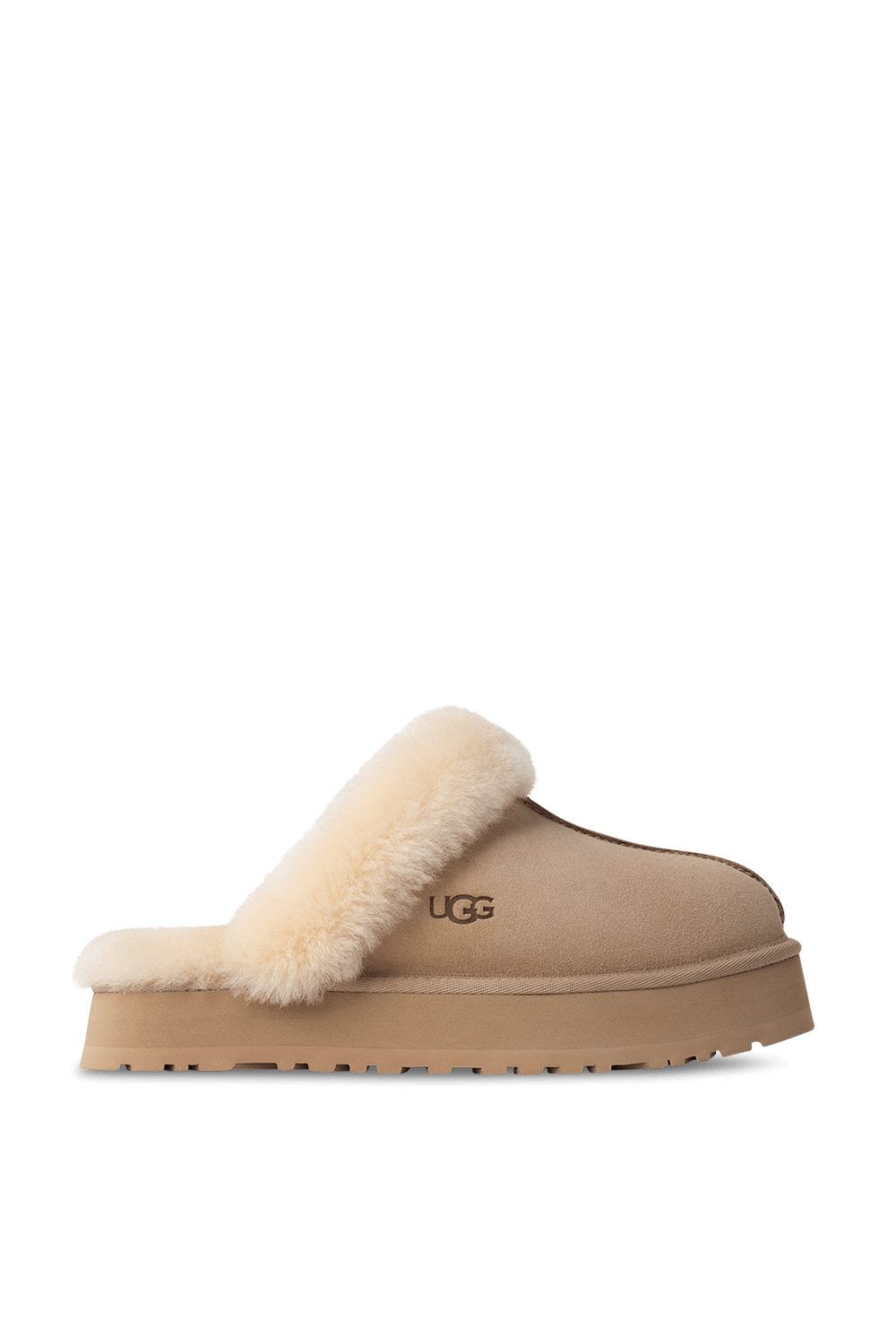 תמונה קידמית של נעלי סליידס פלטפורמה דיסקוואט