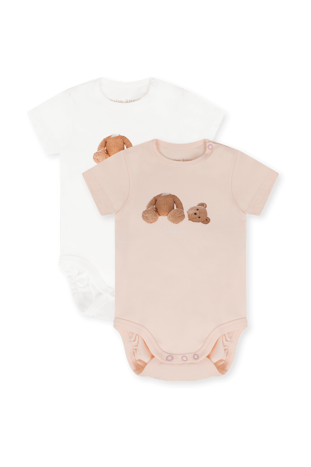 תמונה קידמית של גילאי 3-36 חודשים סט שני בגדי גוף עם הדפס דובי