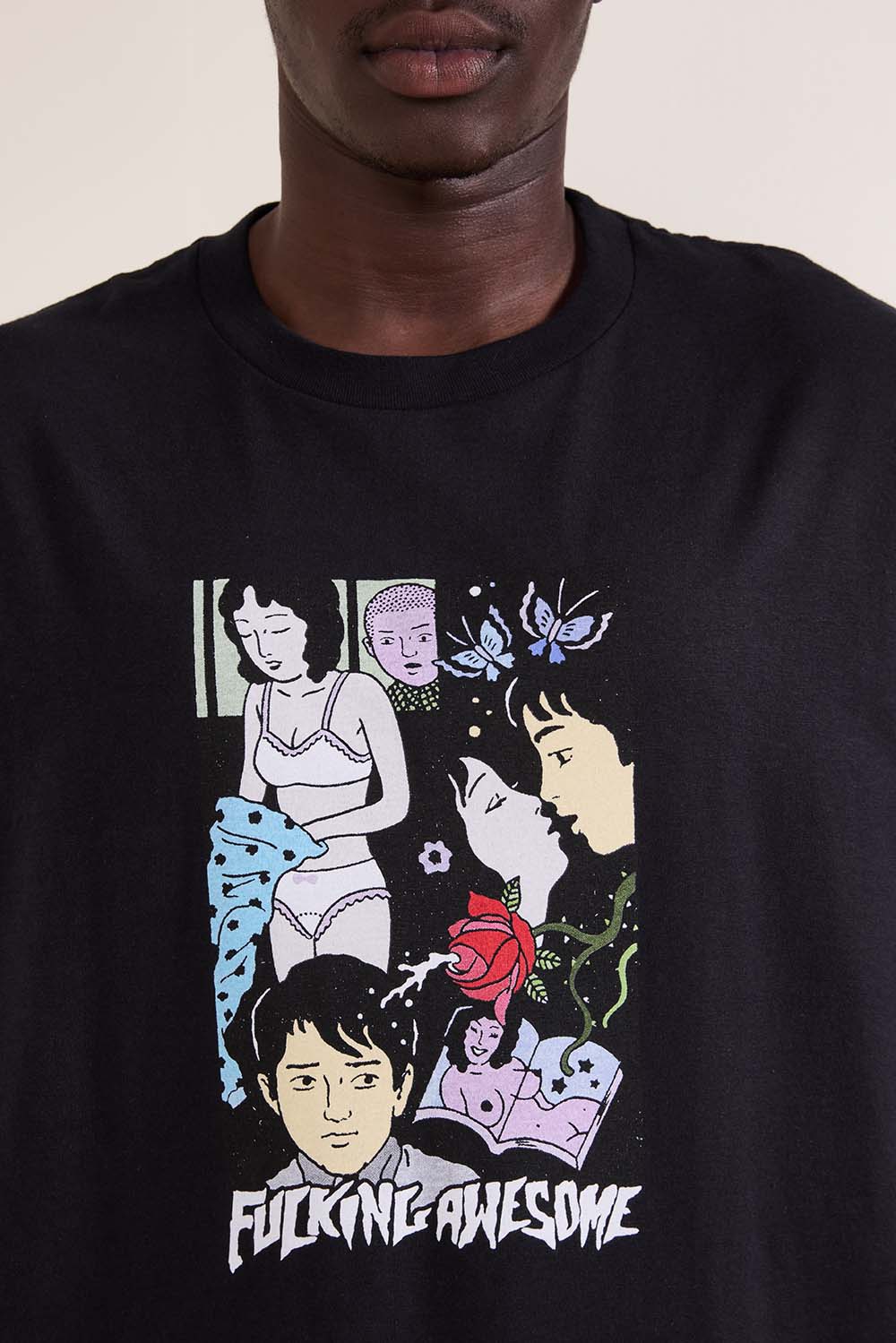 תמונת דוגמן אחורית של חולצת טי