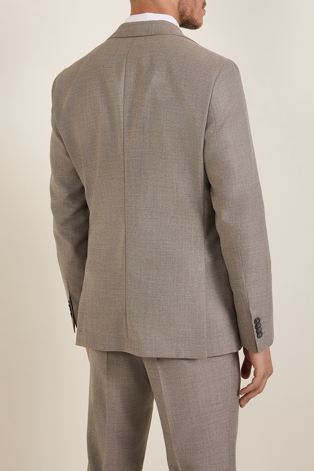 תמונת דוגמן אחורית של ז'קט מחוייט סלים פיט