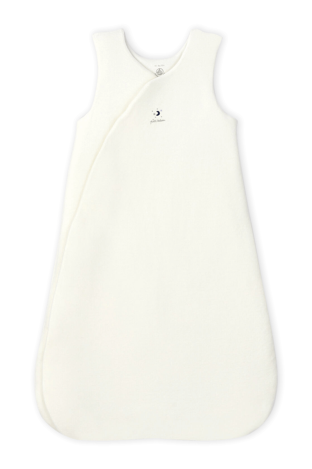 תמונה קידמית של שק שינה לבן עם סגירת תיקתקים - גיל 6 חודשים
