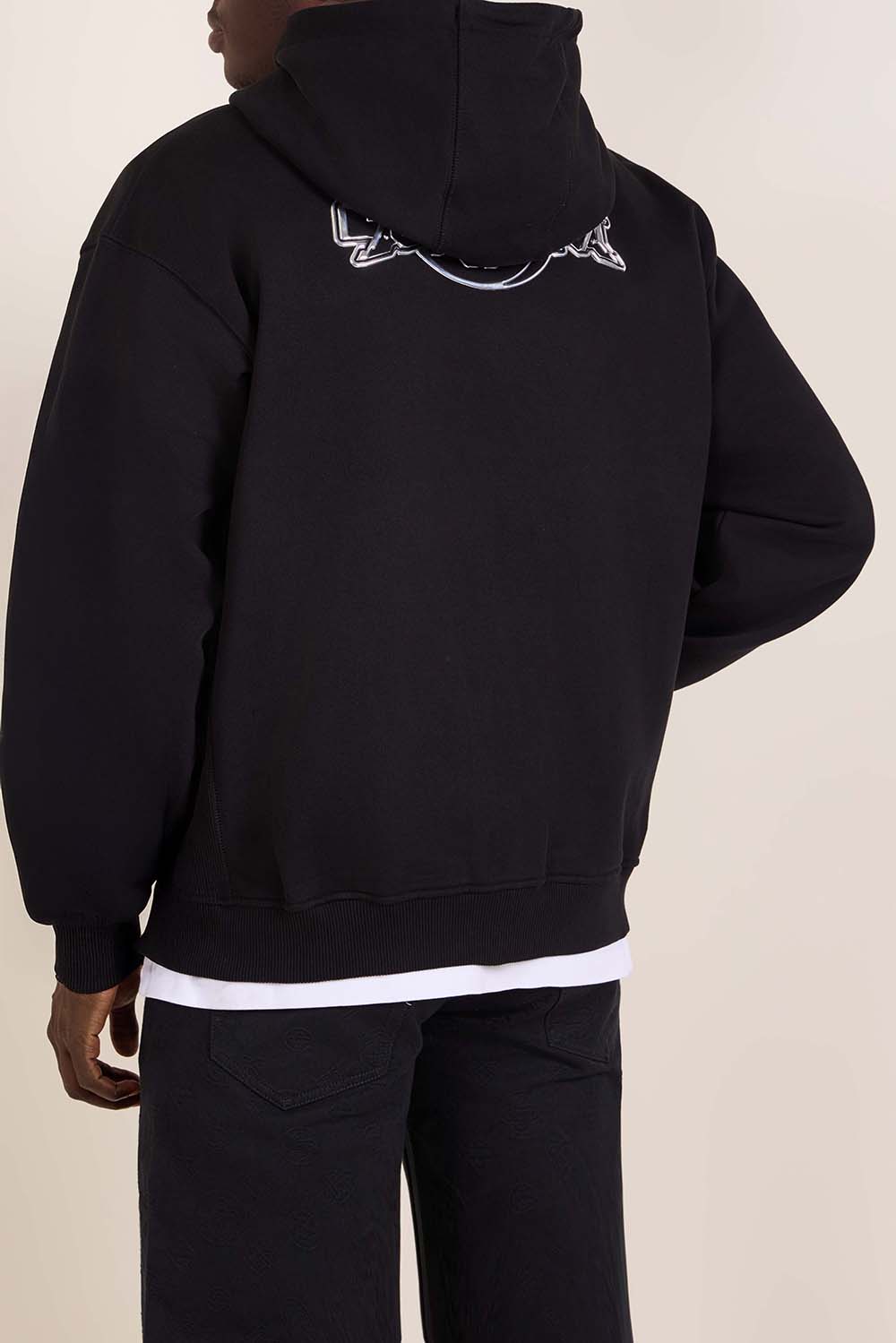 תמונת דוגמן אחורית של סווטשירט קפוצ'ון