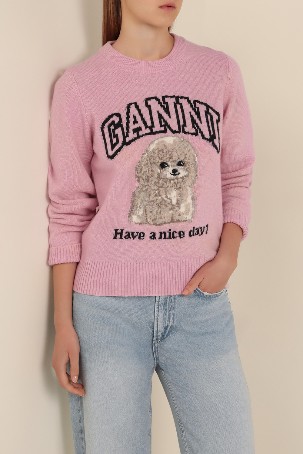 תמונת דוגמן קידמית של חולצת סריג