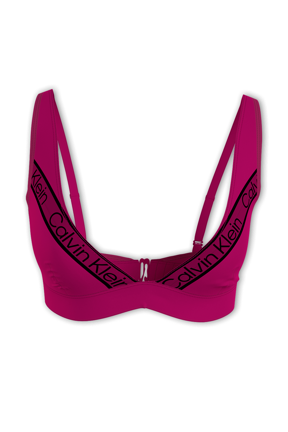 תמונה קידמית של טופ ביקיני ורוד עם לוגו טייפ