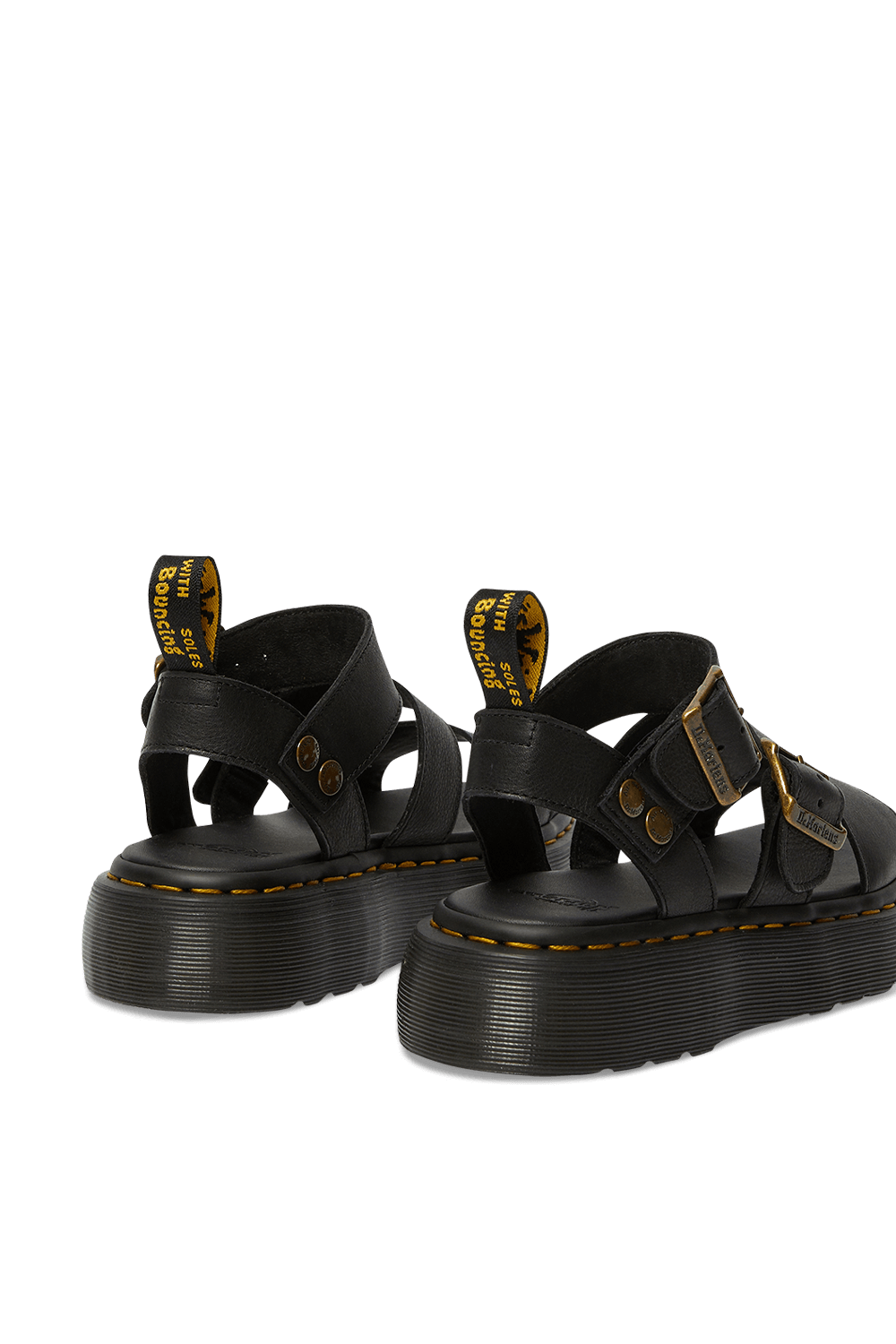 תמונה אחורית של סנדלי פלטפורמה גריפון