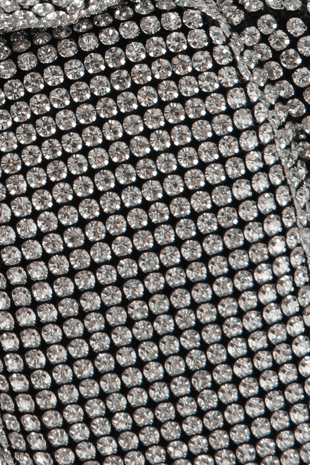 ארנק דובי משובץ קריסטלים בגוון כסוף