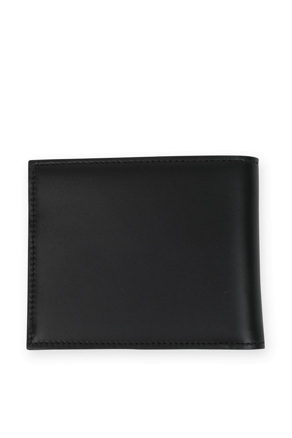 תמונה אחורית של Bifold Leather Wallet in Black