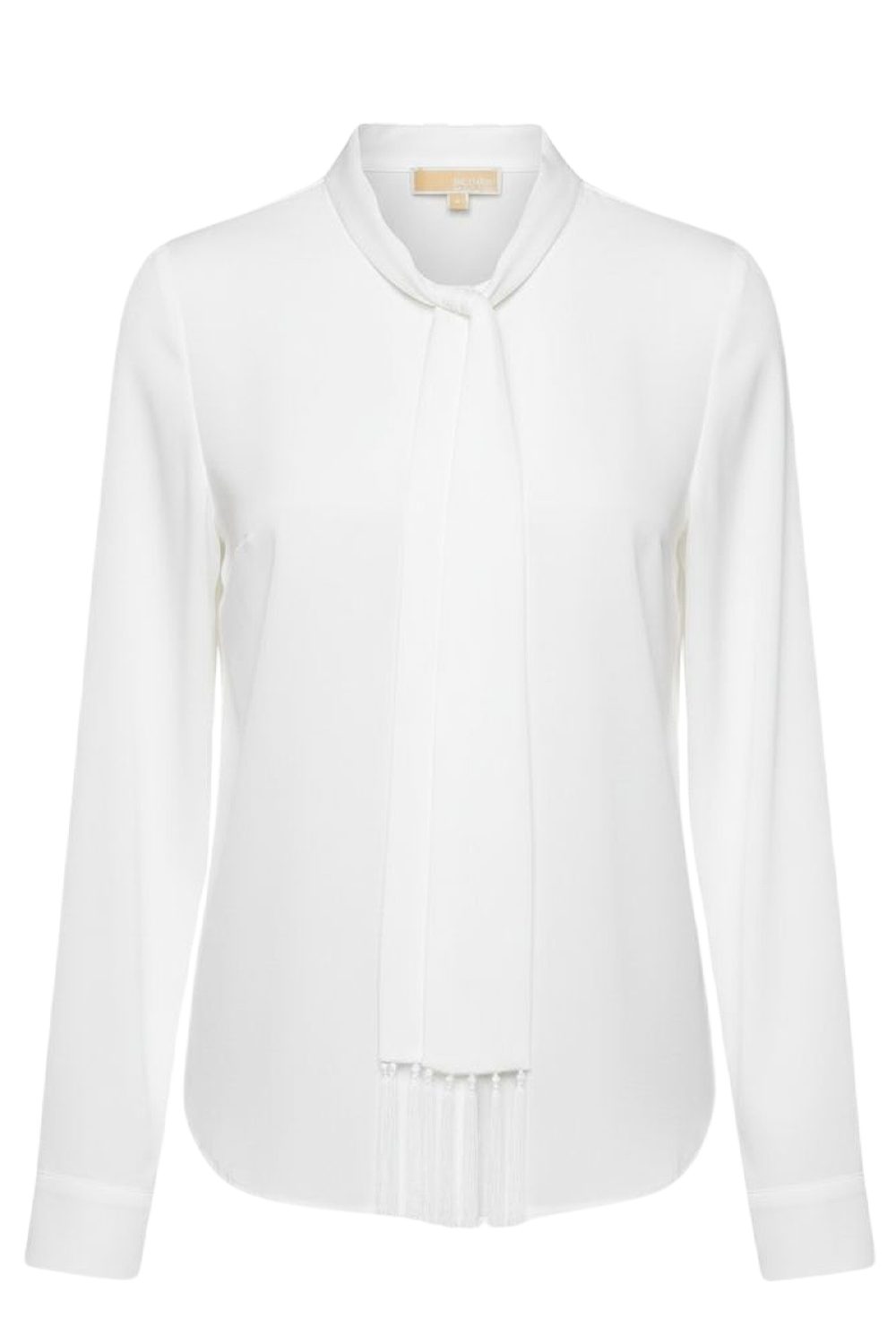 תמונה קידמית של חולצת כפתורים עם צווארון קשירה