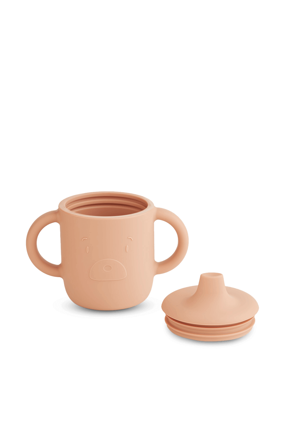 תמונת תקריב של כוס שתייה ניל מסיליקון עם סמל דובי