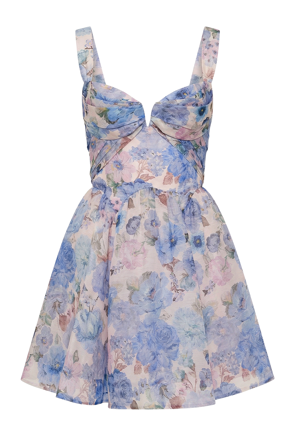 תמונה קידמית של שמלת מיני פשתן