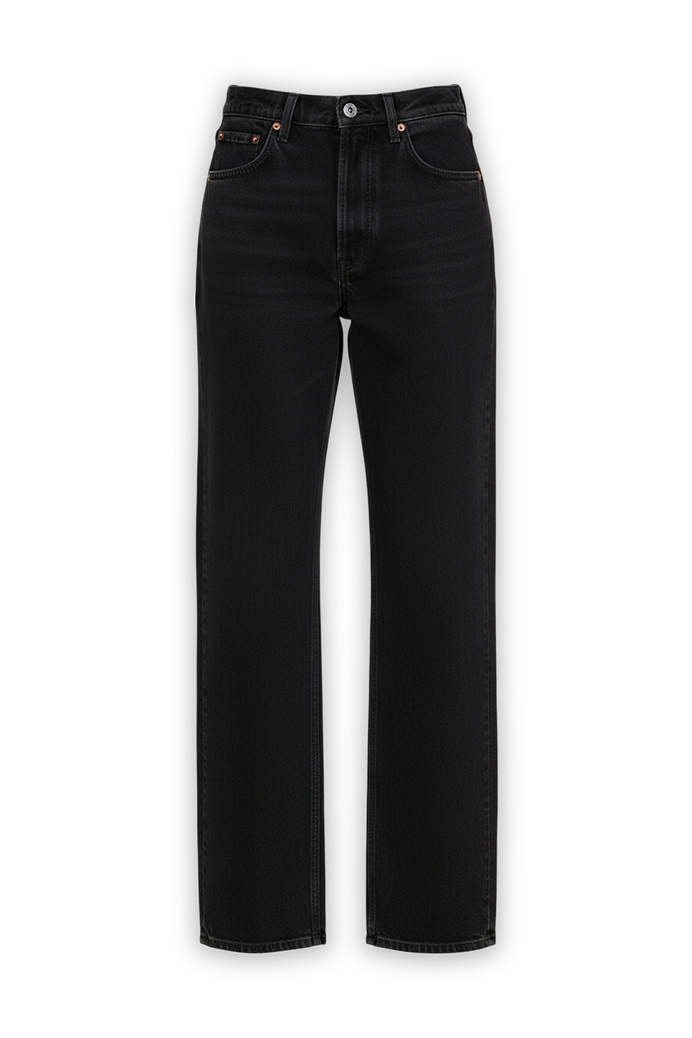 תמונה קידמית של מכנסי ג'ינס בגזרת באגי