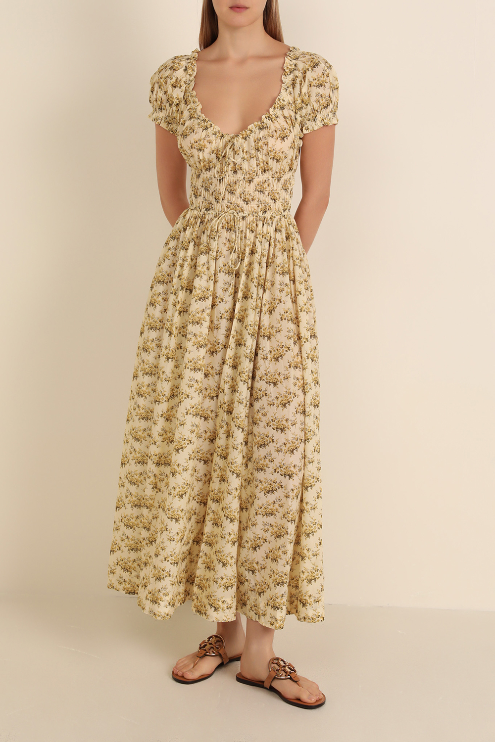 תמונת דוגמן קידמית של שמלת מקסי אשלין