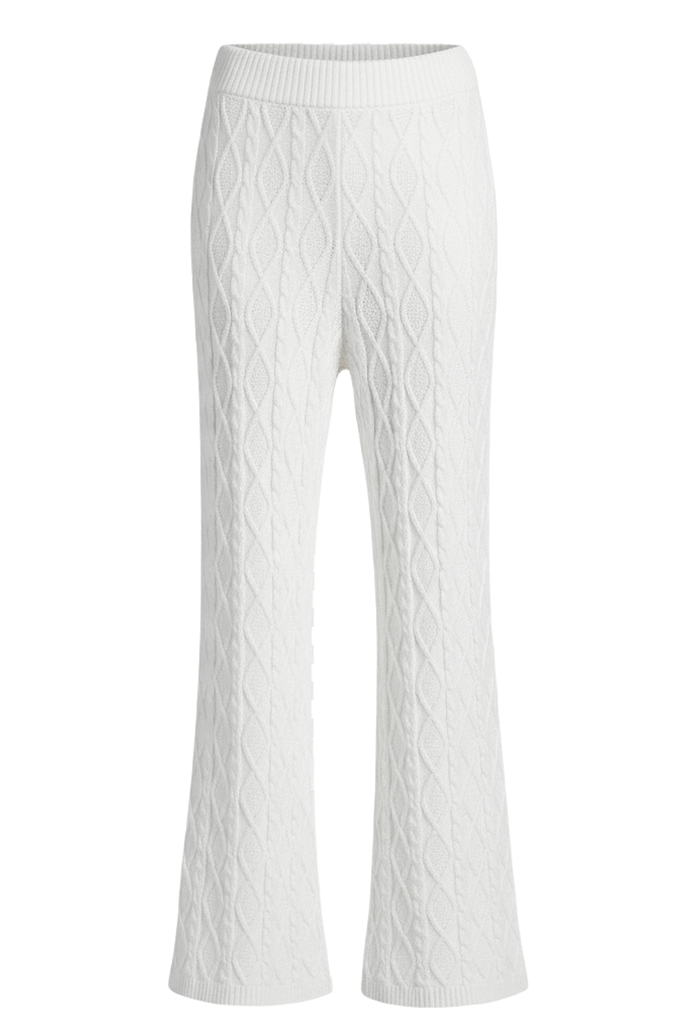 תמונה אחורית של CABLEKNIT STRAIGHT LEG PANT