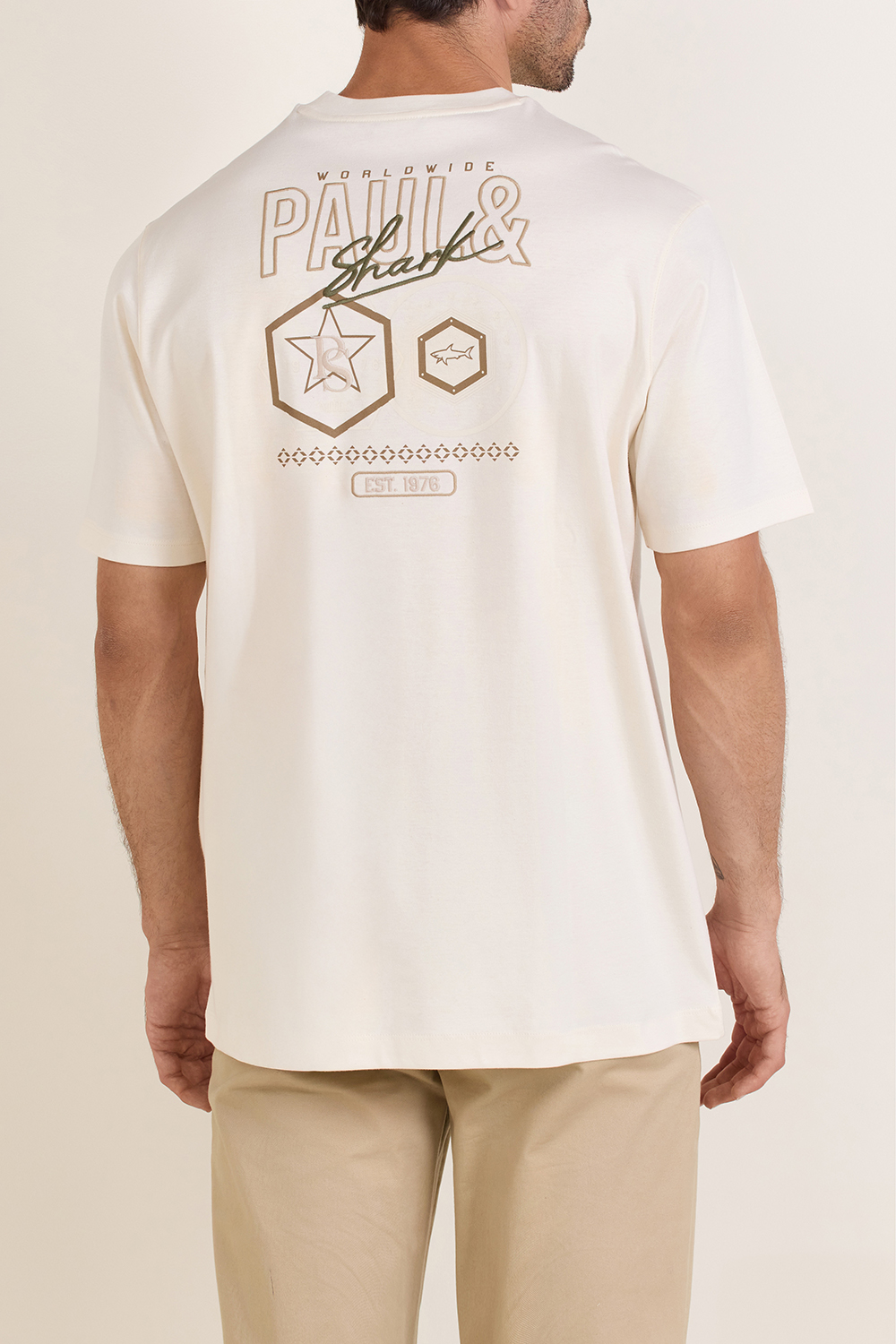 תמונת דוגמן אחורית של חולצת טי